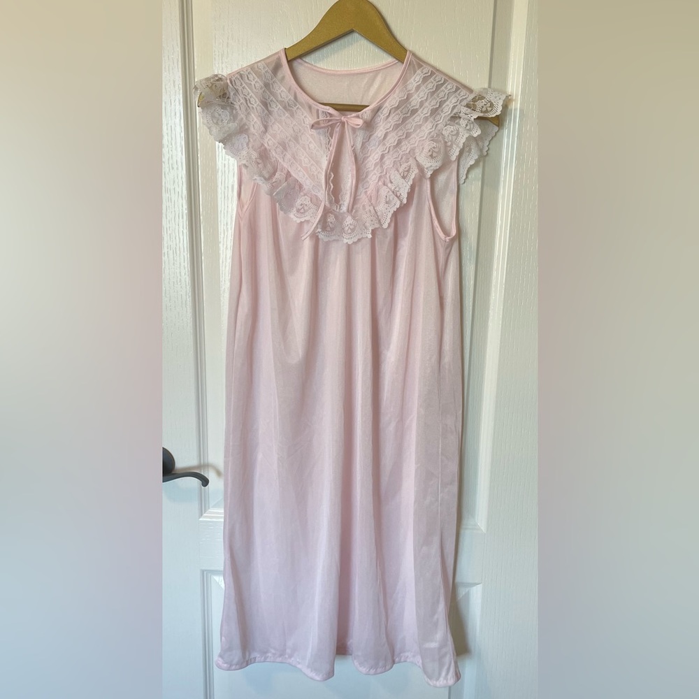 Vintage 70s Spotlight Co Inc Lace RUFFLE SHEER LINGERIE - Made in the USA